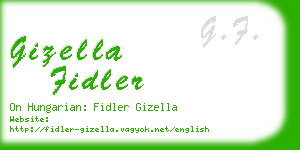 gizella fidler business card